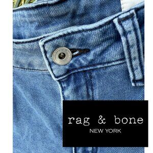 rag & bone dre low rise ankle sz 30 slim boyfriend crop medium blue